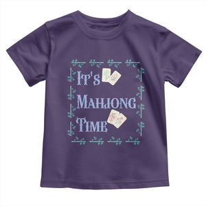 Mahjong Gift Toddler T Shirt It Is Mahjong Time For Players TS12 Purple Print Your Wear