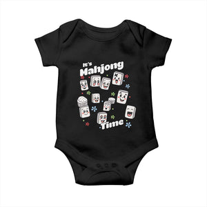 It Is Mahjong Time Baby Onesie Mahjong Lover Gift TS12 Black Print Your Wear