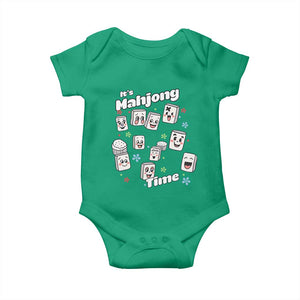 It Is Mahjong Time Baby Onesie Mahjong Lover Gift TS12 Irish Green Print Your Wear