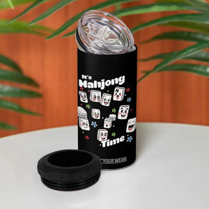 It Is Mahjong Time 4 in 1 Can Cooler Tumbler Mahjong Lover Gift TS12 Print Your Wear