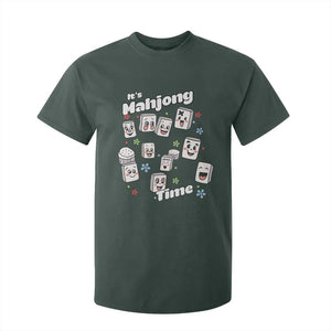 It Is Mahjong Time T Shirt For Kid Mahjong Lover Gift TS12 Dark Forest Green Print Your Wear