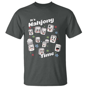 It Is Mahjong Time T Shirt Mahjong Lover Gift TS12 Dark Heather Print Your Wear