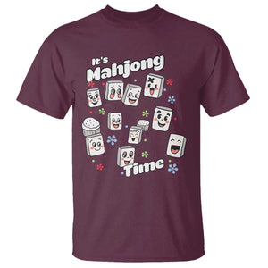 It Is Mahjong Time T Shirt Mahjong Lover Gift TS12 Maroon Print Your Wear