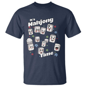 It Is Mahjong Time T Shirt Mahjong Lover Gift TS12 Navy Print Your Wear