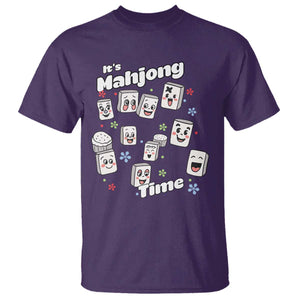 It Is Mahjong Time T Shirt Mahjong Lover Gift TS12 Purple Print Your Wear