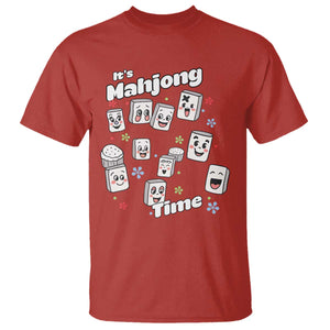 It Is Mahjong Time T Shirt Mahjong Lover Gift TS12 Red Print Your Wear