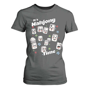 It Is Mahjong Time T Shirt For Women Mahjong Lover Gift TS12 Dark Heather Print Your Wear