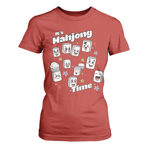 It Is Mahjong Time T Shirt For Women Mahjong Lover Gift TS12 Red Print Your Wear