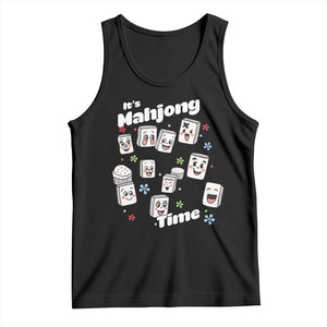 It Is Mahjong Time Tank Top Mahjong Lover Gift TS12 Black Print Your Wear