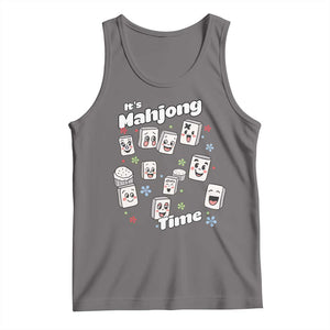 It Is Mahjong Time Tank Top Mahjong Lover Gift TS12 Deep Heather Print Your Wear