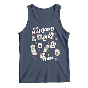 It Is Mahjong Time Tank Top Mahjong Lover Gift TS12 Navy Print Your Wear