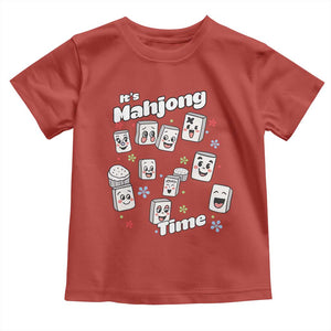 It Is Mahjong Time Toddler T Shirt Mahjong Lover Gift TS12 Red Print Your Wear