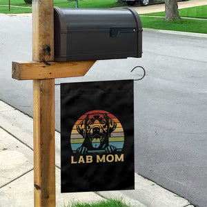 Lab Mom Garden Flag Retro Sunset Dog Mom Gift TS12 Print Your Wear