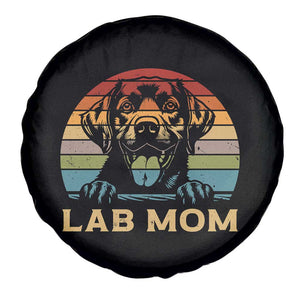 Lab Mom Spare Tire Cover Retro Sunset Dog Mom Gift TS12 Print Your Wear