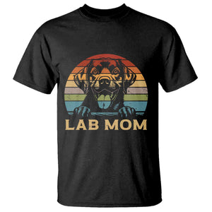 Lab Mom T Shirt Retro Sunset Dog Mom Gift TS12 Black Print Your Wear
