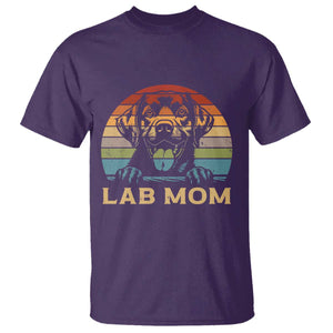 Lab Mom T Shirt Retro Sunset Dog Mom Gift TS12 Purple Print Your Wear