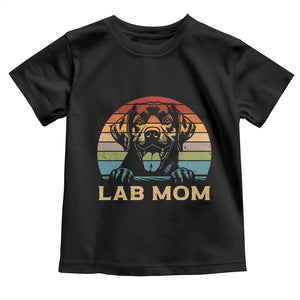 Lab Mom Toddler T Shirt Retro Sunset Dog Mom Gift TS12 Black Print Your Wear