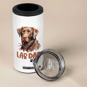 Chocolate Labrador Retriever Dad 4 in 1 Can Cooler Tumbler Dog Lover Gift TS12 Print Your Wear