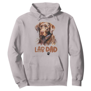 Chocolate Labrador Retriever Dad Hoodie Dog Lover Gift TS12 Ice Gray Print Your Wear