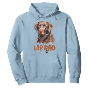 Chocolate Labrador Retriever Dad Hoodie Dog Lover Gift TS12 Light Blue Print Your Wear