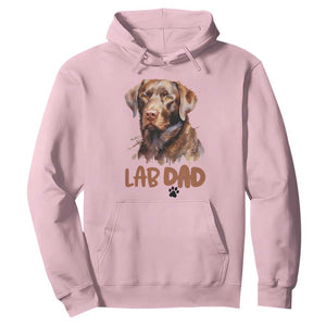 Chocolate Labrador Retriever Dad Hoodie Dog Lover Gift TS12 Light Pink Print Your Wear