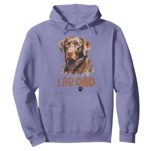 Chocolate Labrador Retriever Dad Hoodie Dog Lover Gift TS12 Violet Print Your Wear