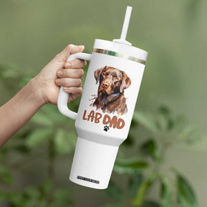 Chocolate Labrador Retriever Dad Tumbler With Handle Dog Lover Gift TS12 Print Your Wear