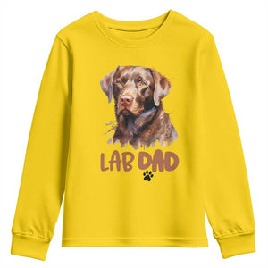 Chocolate Labrador Retriever Dad Youth Sweatshirt Dog Lover Gift TS12 Daisy Print Your Wear