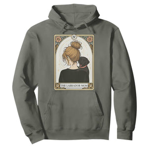 Black Labrador Mom Hoodie Funny Tarot Card Dog Lover Gift TS12 Military Green Print Your Wear