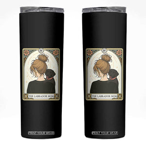 Black Labrador Mom Skinny Tumbler Funny Tarot Card Dog Lover Gift TS12 Black Print Your Wear
