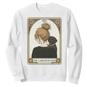 Black Labrador Mom Sweatshirt Funny Tarot Card Dog Lover Gift TS12 White Print Your Wear