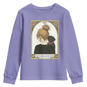 Black Labrador Mom Youth Sweatshirt Funny Tarot Card Dog Lover Gift TS12 Violet Print Your Wear