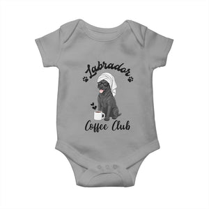Labrador Coffee Club Baby Onesie Funny Dog Lover Gift TS12 Sport Gray Print Your Wear