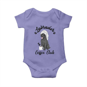 Labrador Coffee Club Baby Onesie Funny Dog Lover Gift TS12 Violet Print Your Wear