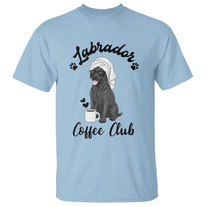 Labrador Coffee Club T Shirt Funny Dog Lover Gift TS12 Light Blue Print Your Wear