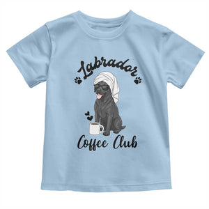 Labrador Coffee Club Toddler T Shirt Funny Dog Lover Gift TS12 Light Blue Print Your Wear