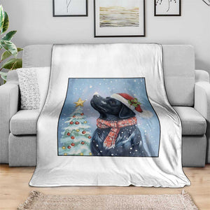 Cute Black Lab Christmas Throw Blanket Holiday Dog Lover Gift Idea TS12 Print Your Wear