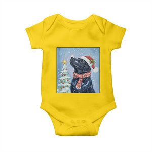 Cute Black Lab Christmas Baby Onesie Holiday Dog Lover Gift Idea TS12 Daisy Print Your Wear