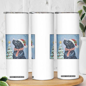 Cute Black Lab Christmas Skinny Tumbler Holiday Dog Lover Gift Idea TS12 Print Your Wear