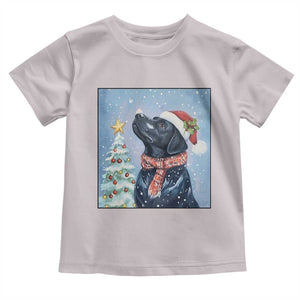 Cute Black Lab Christmas Toddler T Shirt Holiday Dog Lover Gift Idea TS12 Ice Gray Print Your Wear