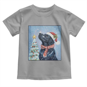 Cute Black Lab Christmas Toddler T Shirt Holiday Dog Lover Gift Idea TS12 Sport Gray Print Your Wear