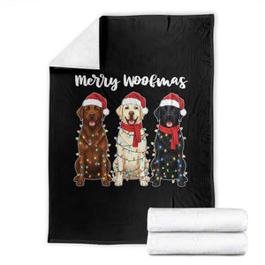 Funny Merry Woofmas Throw Blanket Labrador Funny Christmas Dog Lover Gift TS12 Black Print Your Wear