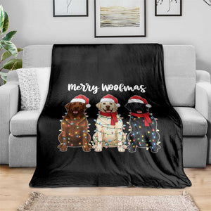 Funny Merry Woofmas Throw Blanket Labrador Funny Christmas Dog Lover Gift TS12 Print Your Wear