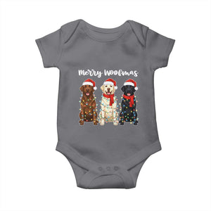 Funny Merry Woofmas Baby Onesie Labrador Funny Christmas Dog Lover Gift TS12 Charcoal Print Your Wear