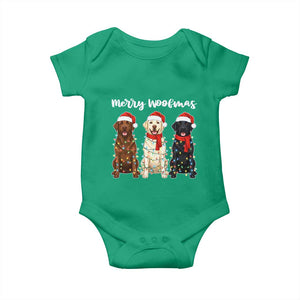 Funny Merry Woofmas Baby Onesie Labrador Funny Christmas Dog Lover Gift TS12 Irish Green Print Your Wear