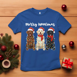 Funny Merry Woofmas T Shirt Labrador Funny Christmas Dog Lover Gift TS12 Royal Blue Print Your Wear