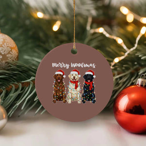 Funny Merry Woofmas Ceramic Ornament Labrador Funny Xmas Dog Lover Gift TS12 1pc Mocha Print Your Wear