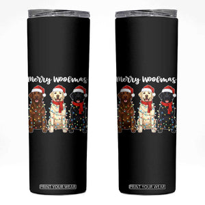 Funny Merry Woofmas Skinny Tumbler Labrador Funny Christmas Dog Lover Gift TS12 Black Print Your Wear