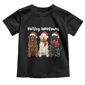 Funny Merry Woofmas Toddler T Shirt Labrador Funny Christmas Dog Lover Gift TS12 Black Print Your Wear