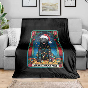 Merry Woofmas Throw Blanket Funny Tarot Card Labrador Retriever Christmas Gift TS12 Print Your Wear